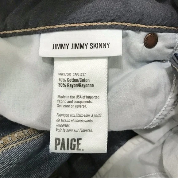 Paige Jimmy Jimmy Skinny Jeans Size 29 - Picture 4 of 14